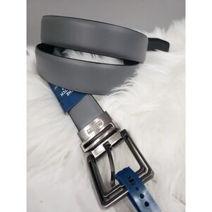 NEW Kenneth Cole Reaction Men Reversible Stretch Belt Black Gray XL 42 - 44 inch